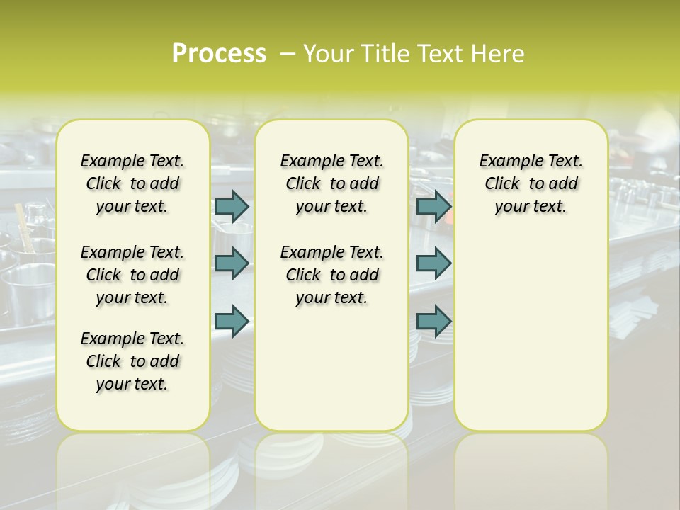 Kitchen In The Restaurant PowerPoint Template