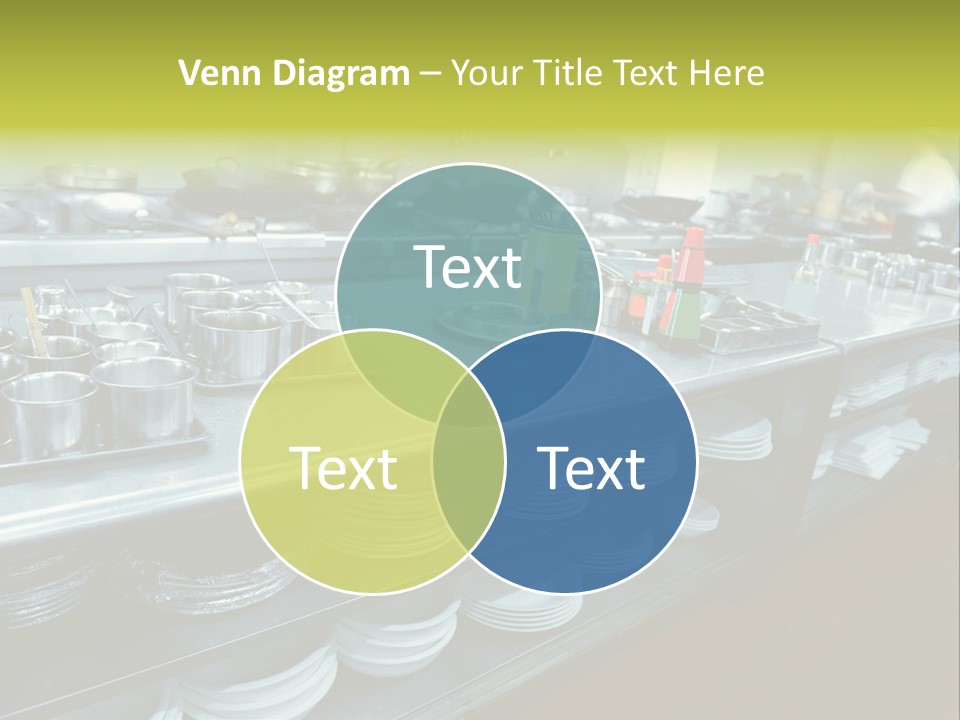 Kitchen In The Restaurant PowerPoint Template