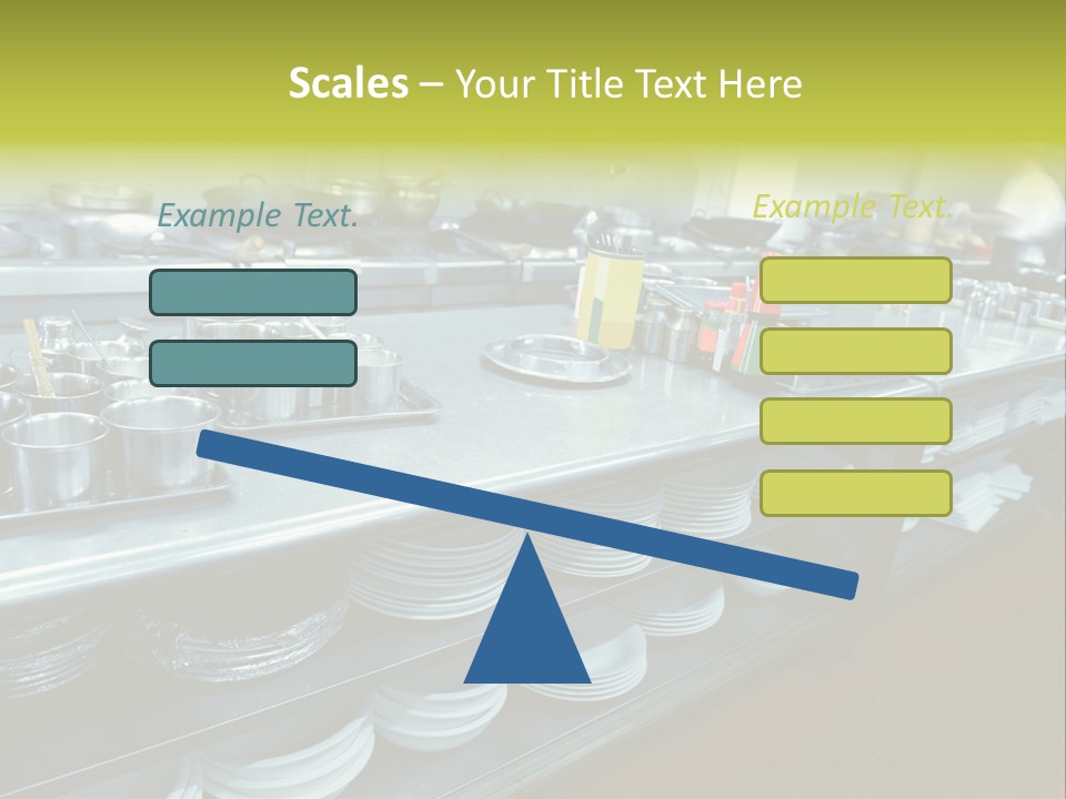 Kitchen In The Restaurant PowerPoint Template