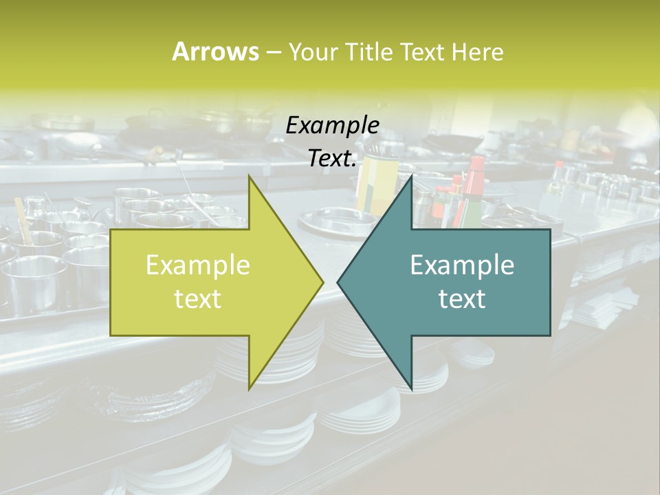 Kitchen In The Restaurant PowerPoint Template