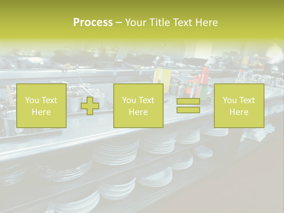 Kitchen In The Restaurant PowerPoint Template