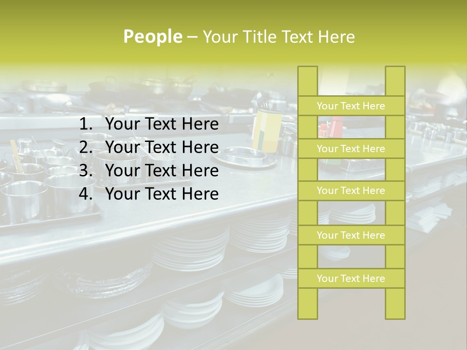 Kitchen In The Restaurant PowerPoint Template