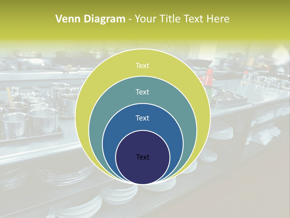 Kitchen In The Restaurant PowerPoint Template