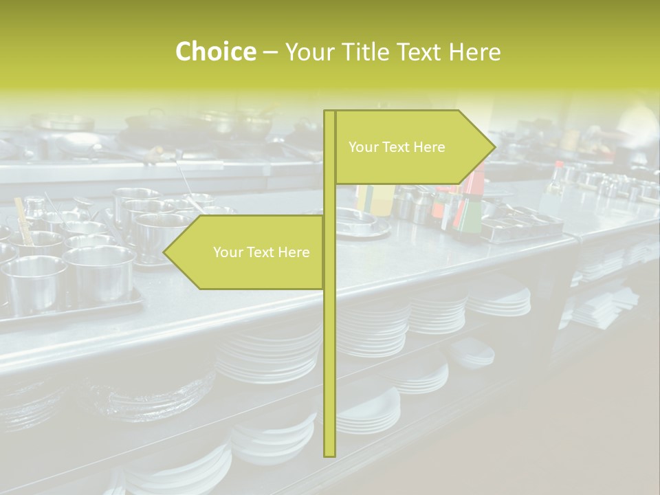 Kitchen In The Restaurant PowerPoint Template