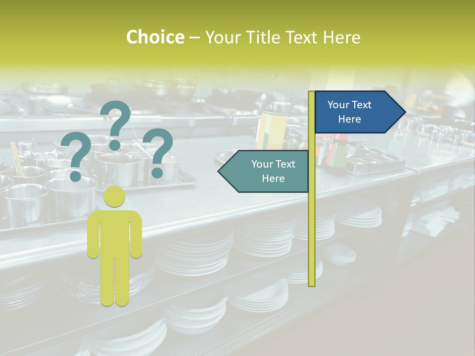 Kitchen In The Restaurant PowerPoint Template