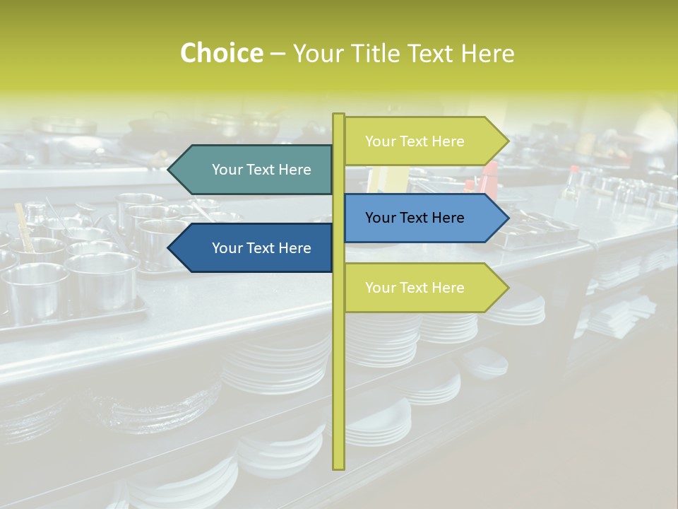 Kitchen In The Restaurant PowerPoint Template