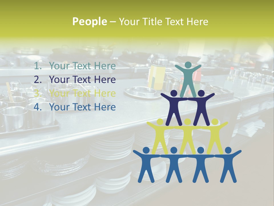 Kitchen In The Restaurant PowerPoint Template