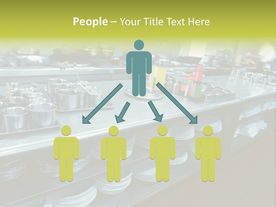 Kitchen In The Restaurant PowerPoint Template