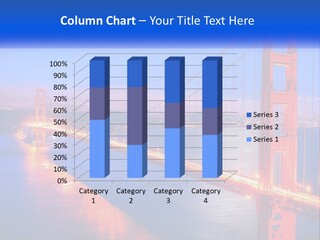 Night Golden Gate Bridge PowerPoint Template
