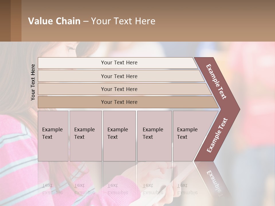 Girl With Tablet PowerPoint Template