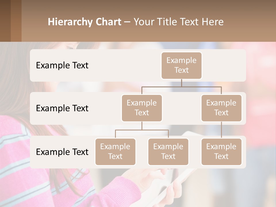 Girl With Tablet PowerPoint Template