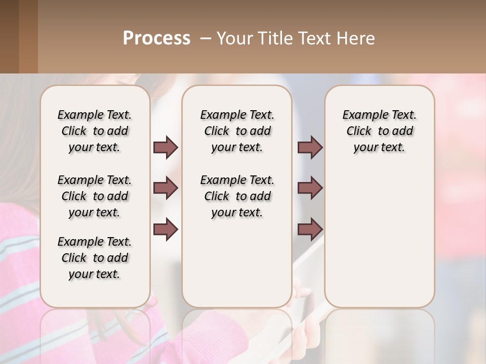 Girl With Tablet PowerPoint Template