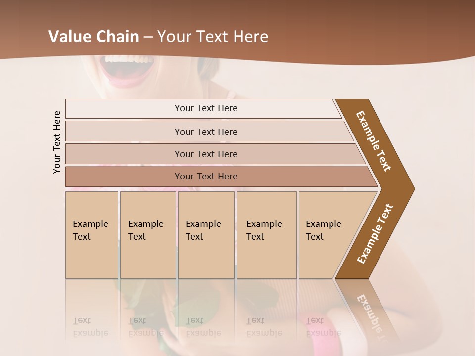 Girl With A Bouquet Of Flowers PowerPoint Template