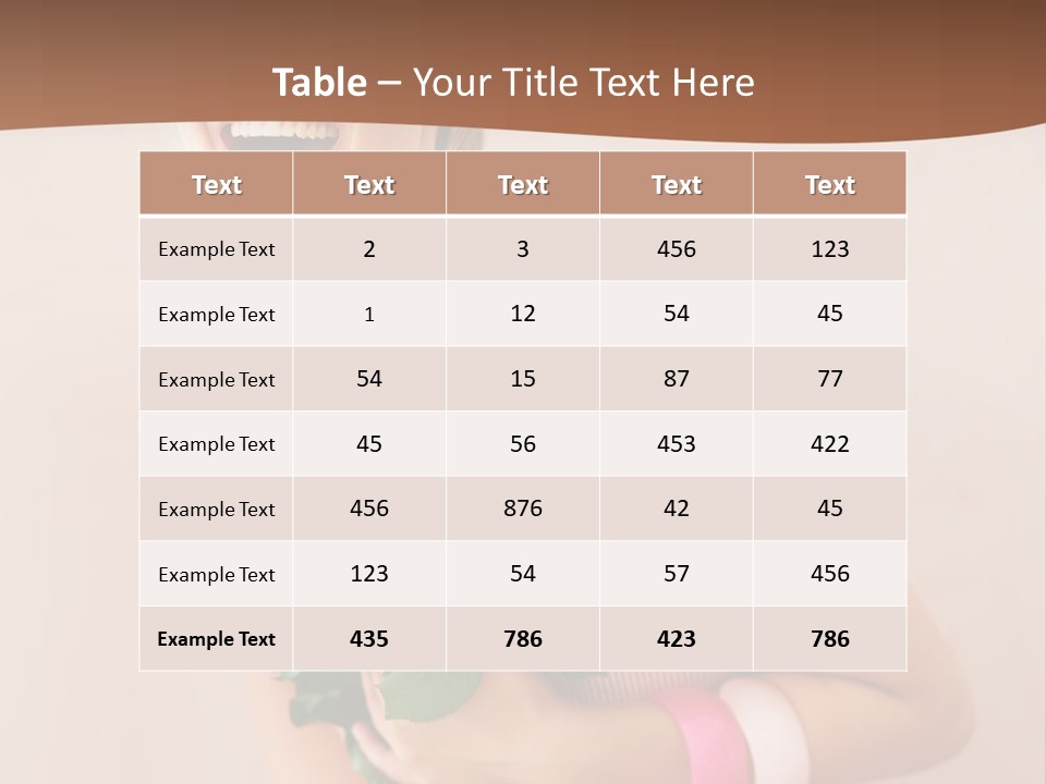 Girl With A Bouquet Of Flowers PowerPoint Template