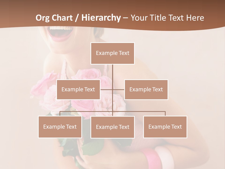 Girl With A Bouquet Of Flowers PowerPoint Template