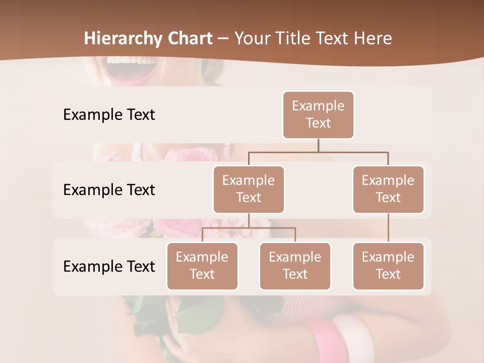 Girl With A Bouquet Of Flowers PowerPoint Template