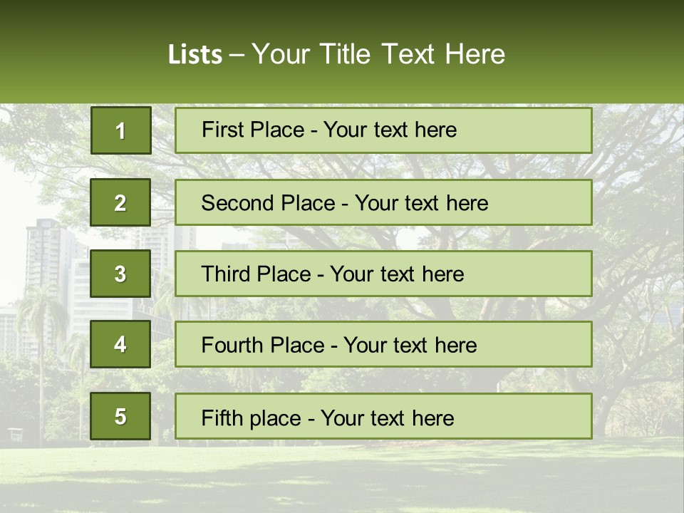 Central Park - New York City Park PowerPoint Template