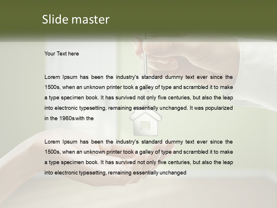 Handing Over The Keys To The Apartment PowerPoint Template