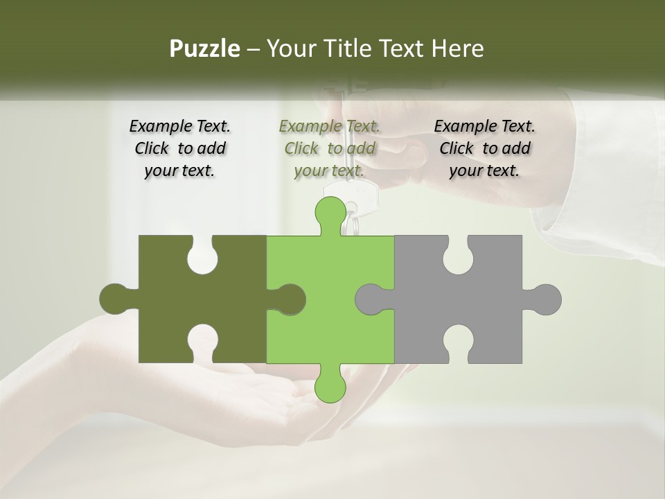 Handing Over The Keys To The Apartment PowerPoint Template