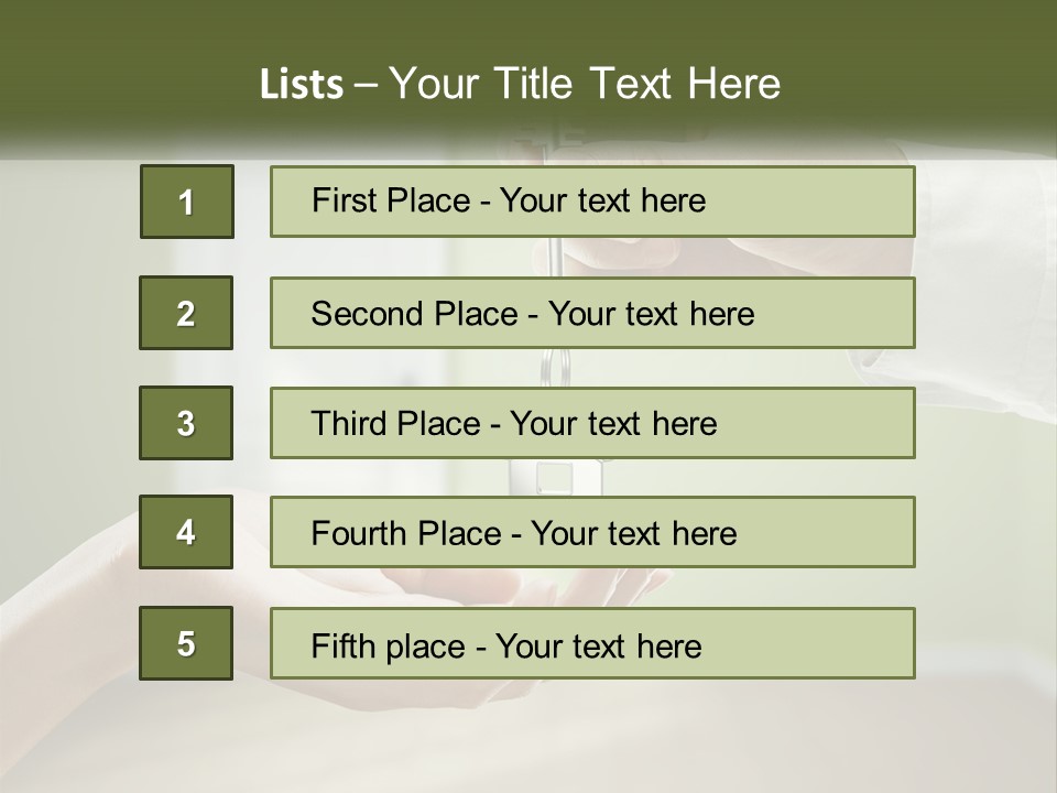 Handing Over The Keys To The Apartment PowerPoint Template