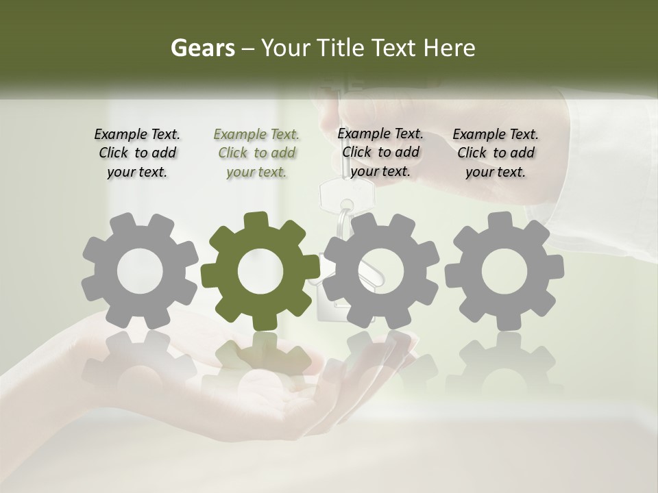 Handing Over The Keys To The Apartment PowerPoint Template