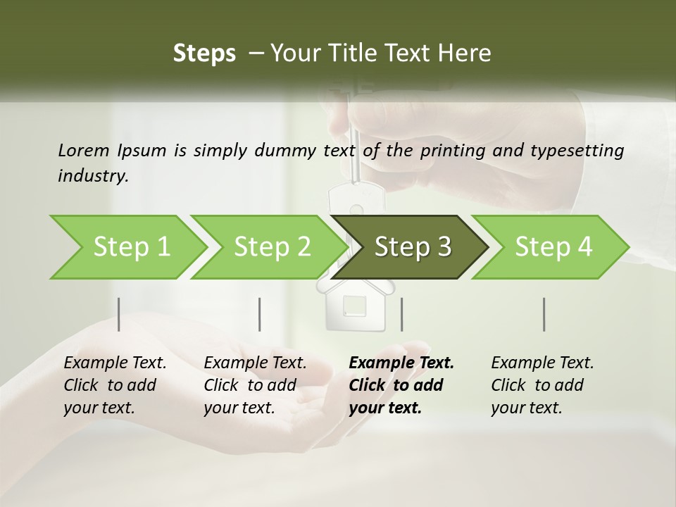 Handing Over The Keys To The Apartment PowerPoint Template