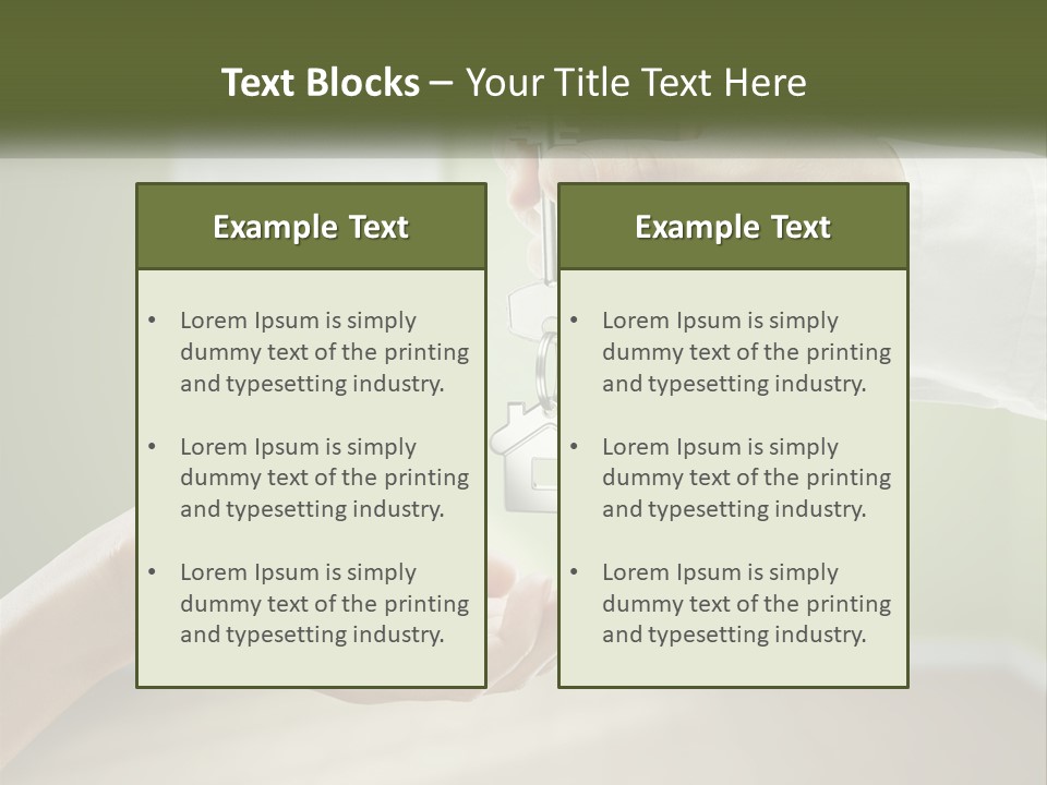 Handing Over The Keys To The Apartment PowerPoint Template