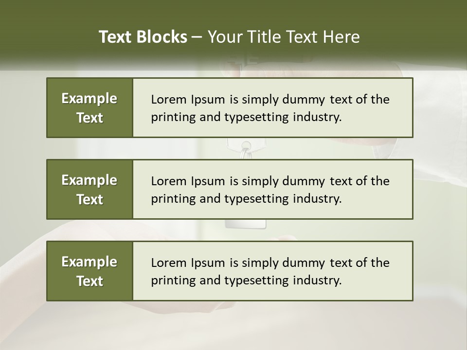 Handing Over The Keys To The Apartment PowerPoint Template