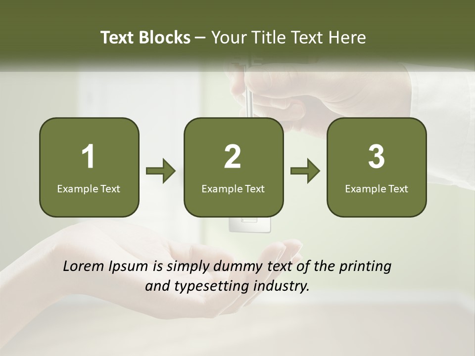 Handing Over The Keys To The Apartment PowerPoint Template