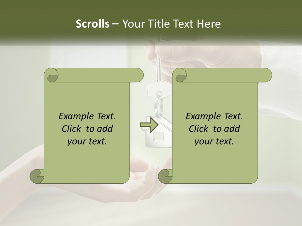 Handing Over The Keys To The Apartment PowerPoint Template