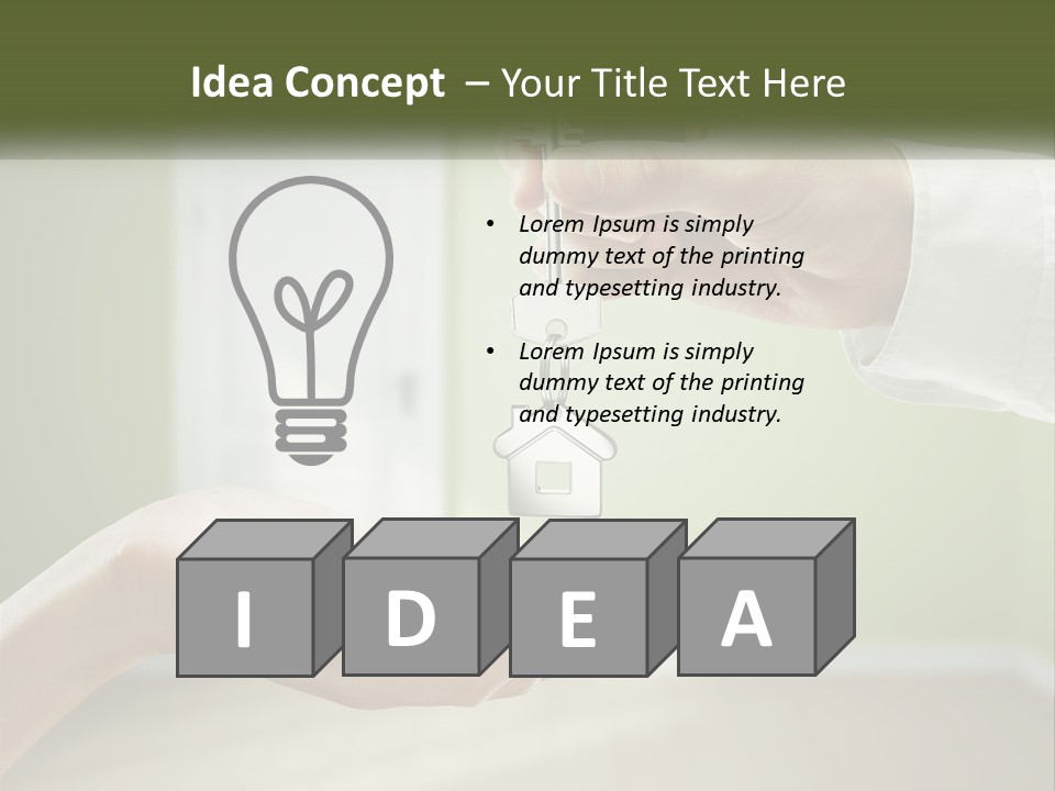 Handing Over The Keys To The Apartment PowerPoint Template