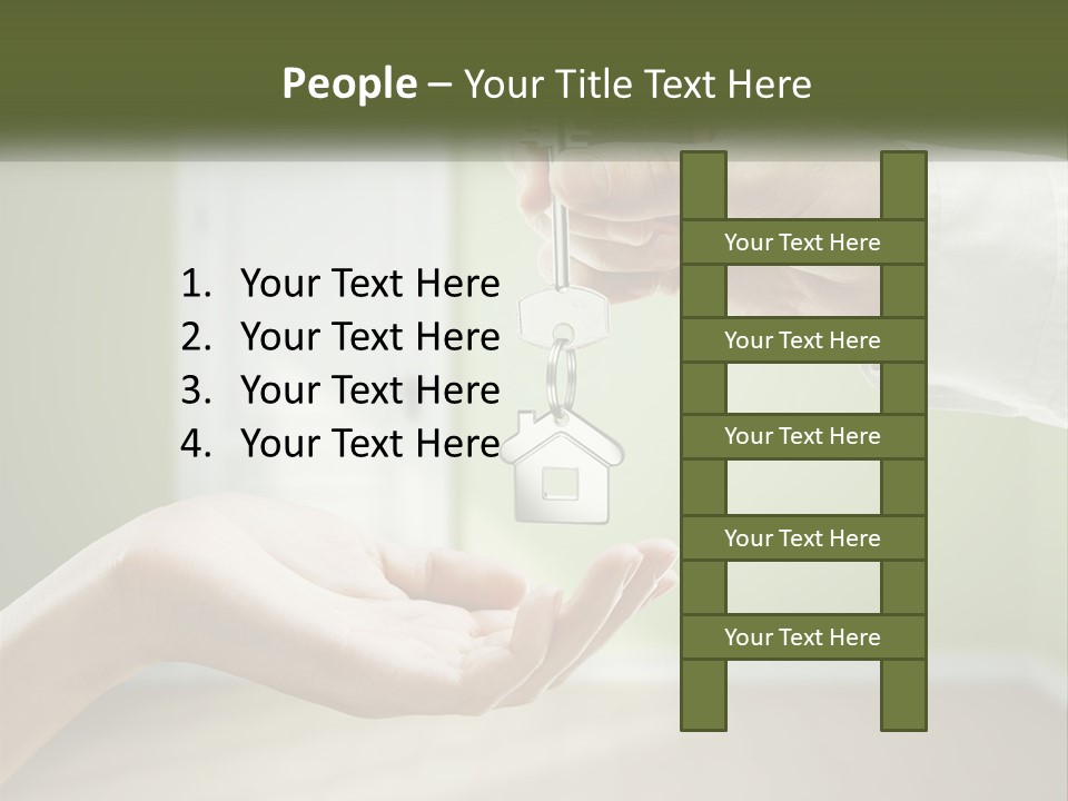 Handing Over The Keys To The Apartment PowerPoint Template