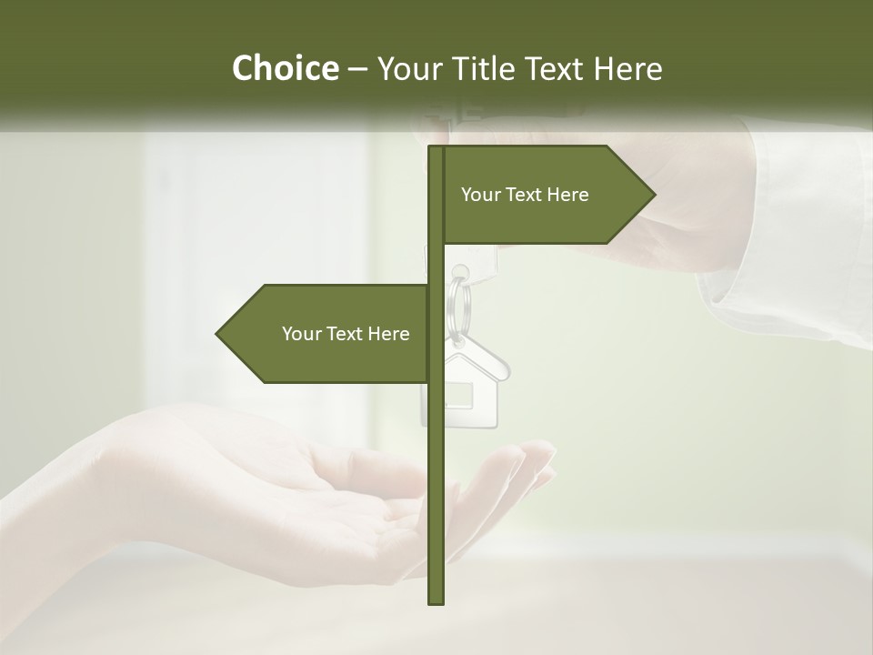 Handing Over The Keys To The Apartment PowerPoint Template