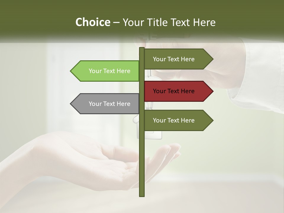 Handing Over The Keys To The Apartment PowerPoint Template