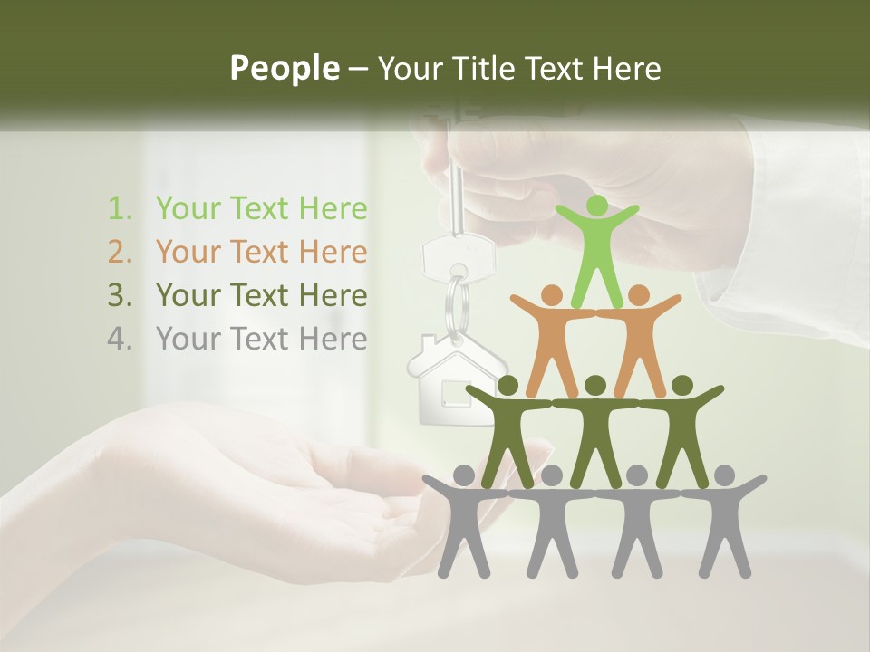 Handing Over The Keys To The Apartment PowerPoint Template