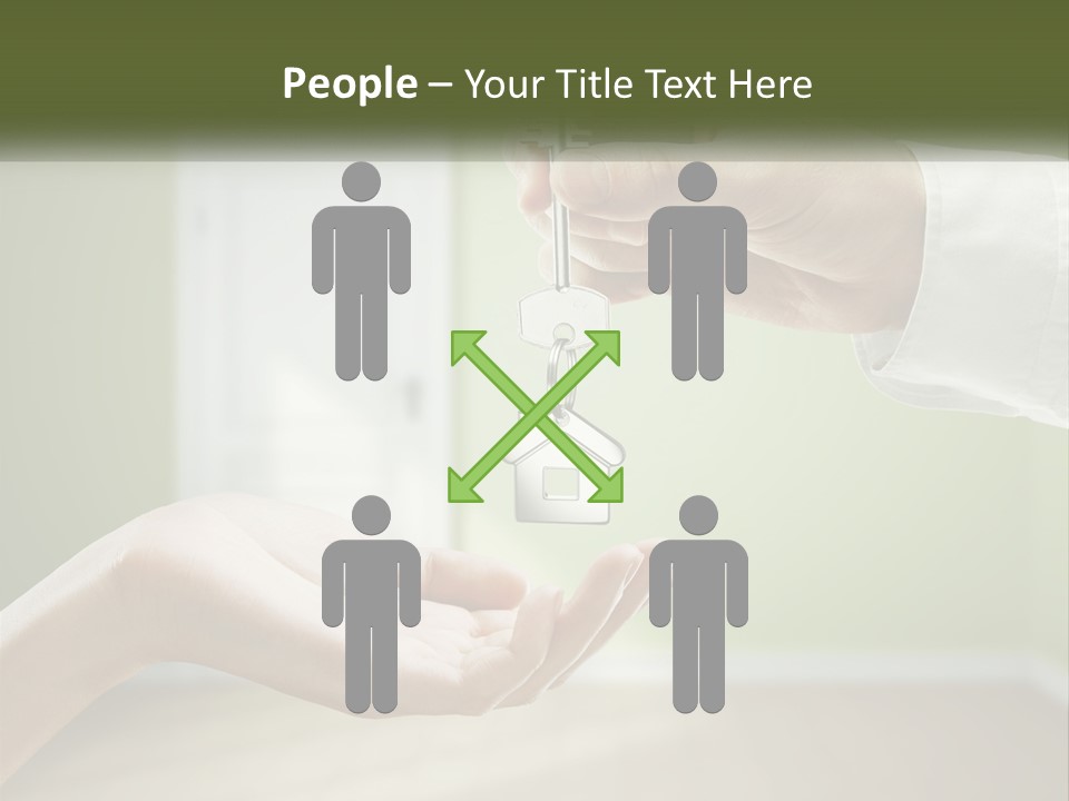 Handing Over The Keys To The Apartment PowerPoint Template