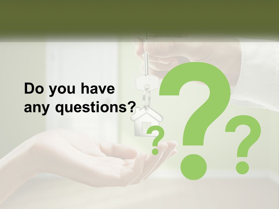 Handing Over The Keys To The Apartment PowerPoint Template