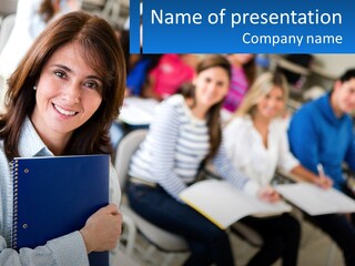Lecturer And Students PowerPoint Template