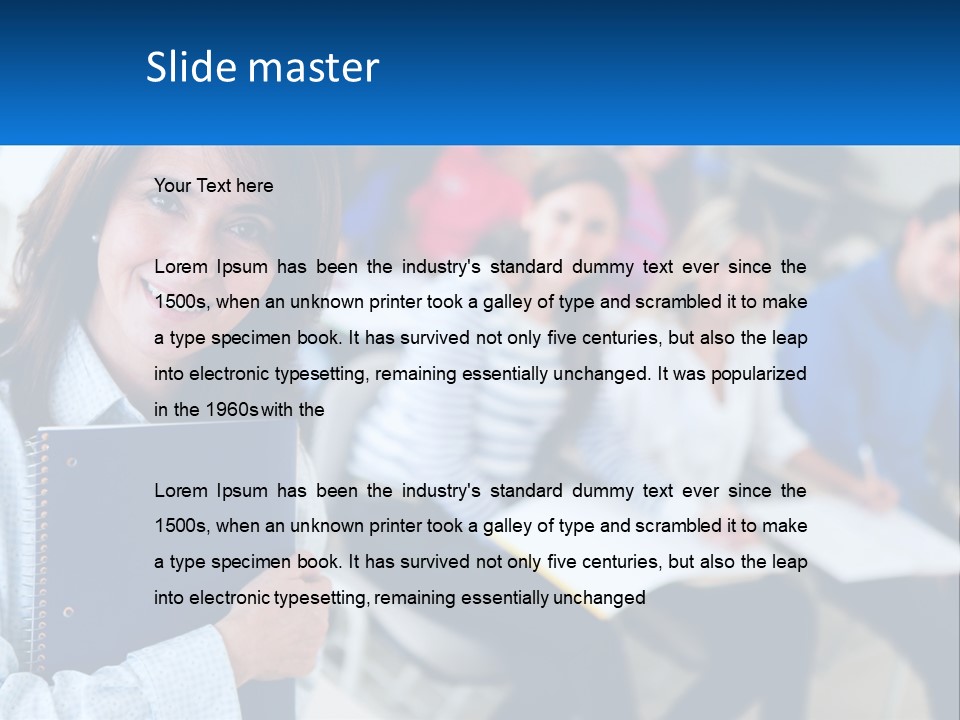 Lecturer And Students PowerPoint Template