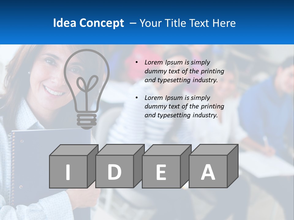 Lecturer And Students PowerPoint Template