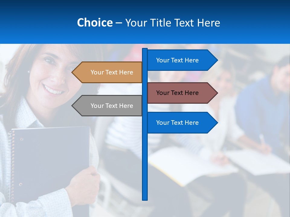 Lecturer And Students PowerPoint Template