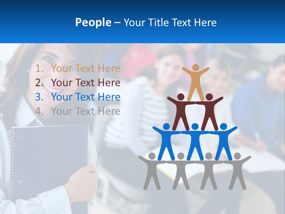 Lecturer And Students PowerPoint Template