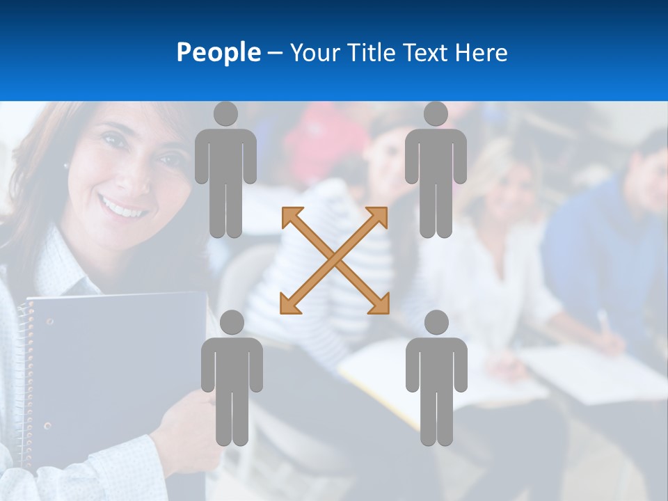 Lecturer And Students PowerPoint Template