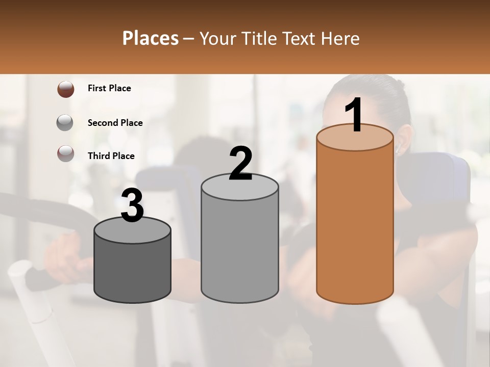 Girl In The Gym PowerPoint Template