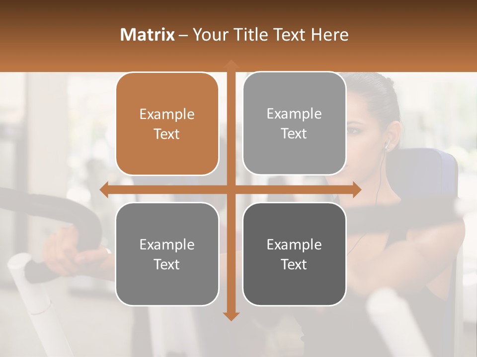 Girl In The Gym PowerPoint Template