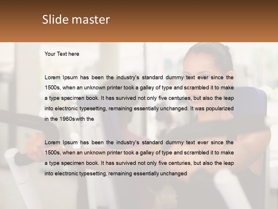 Girl In The Gym PowerPoint Template