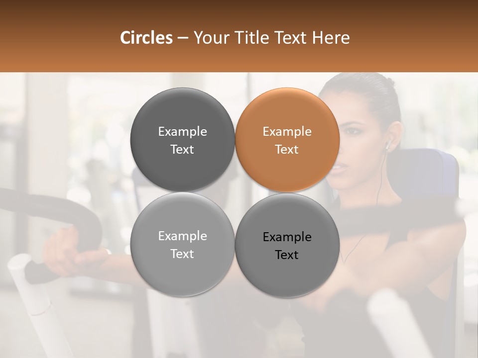 Girl In The Gym PowerPoint Template