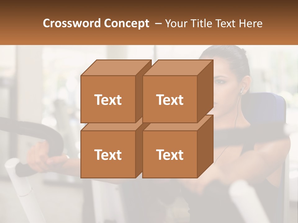 Girl In The Gym PowerPoint Template