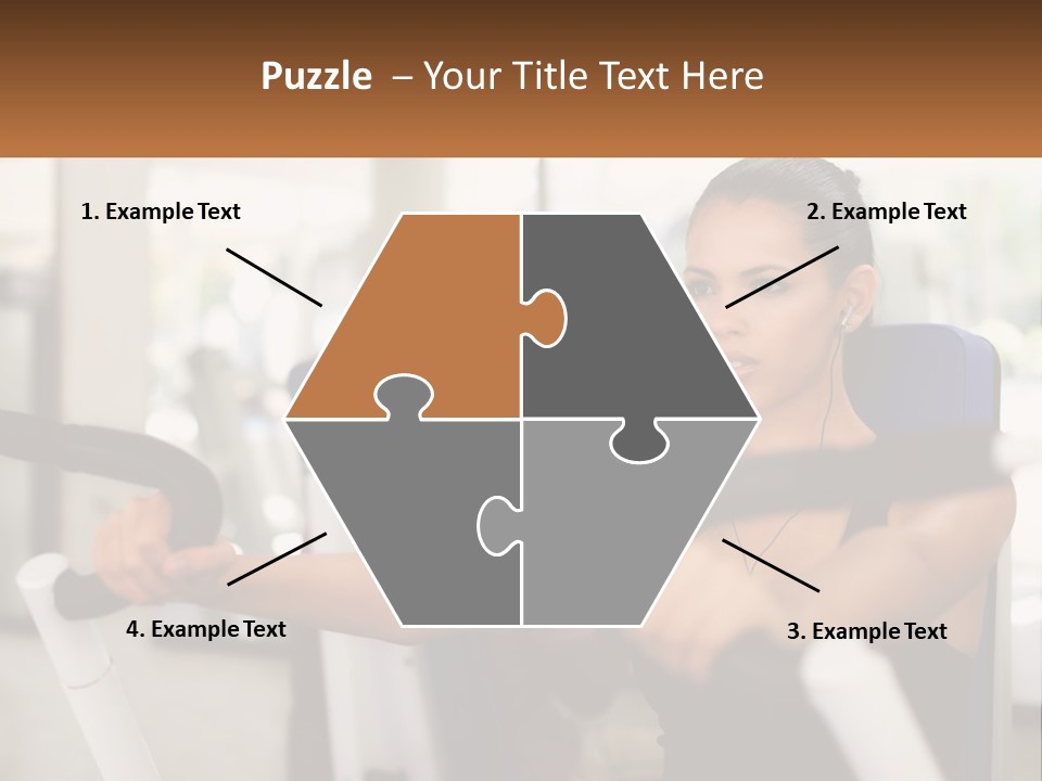 Girl In The Gym PowerPoint Template