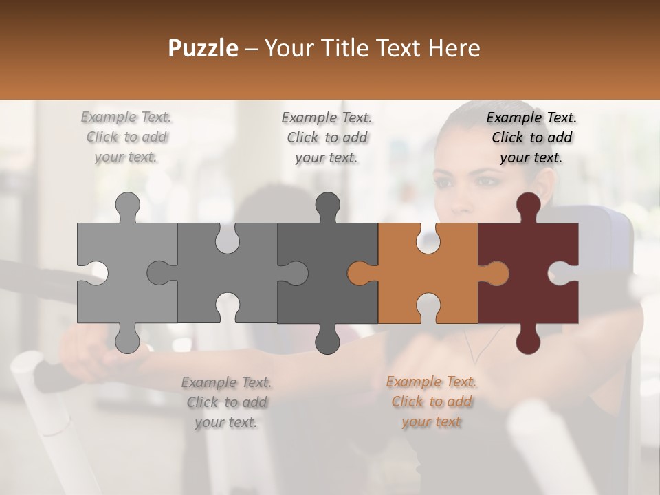 Girl In The Gym PowerPoint Template